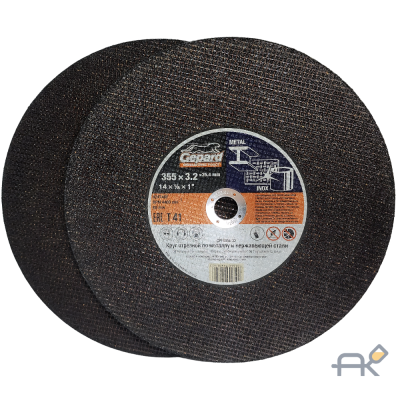 Круг отрезной 355х3.2x25.4 мм для металла GEPARD (по металлу и нерж. стали) (GP15355-32)